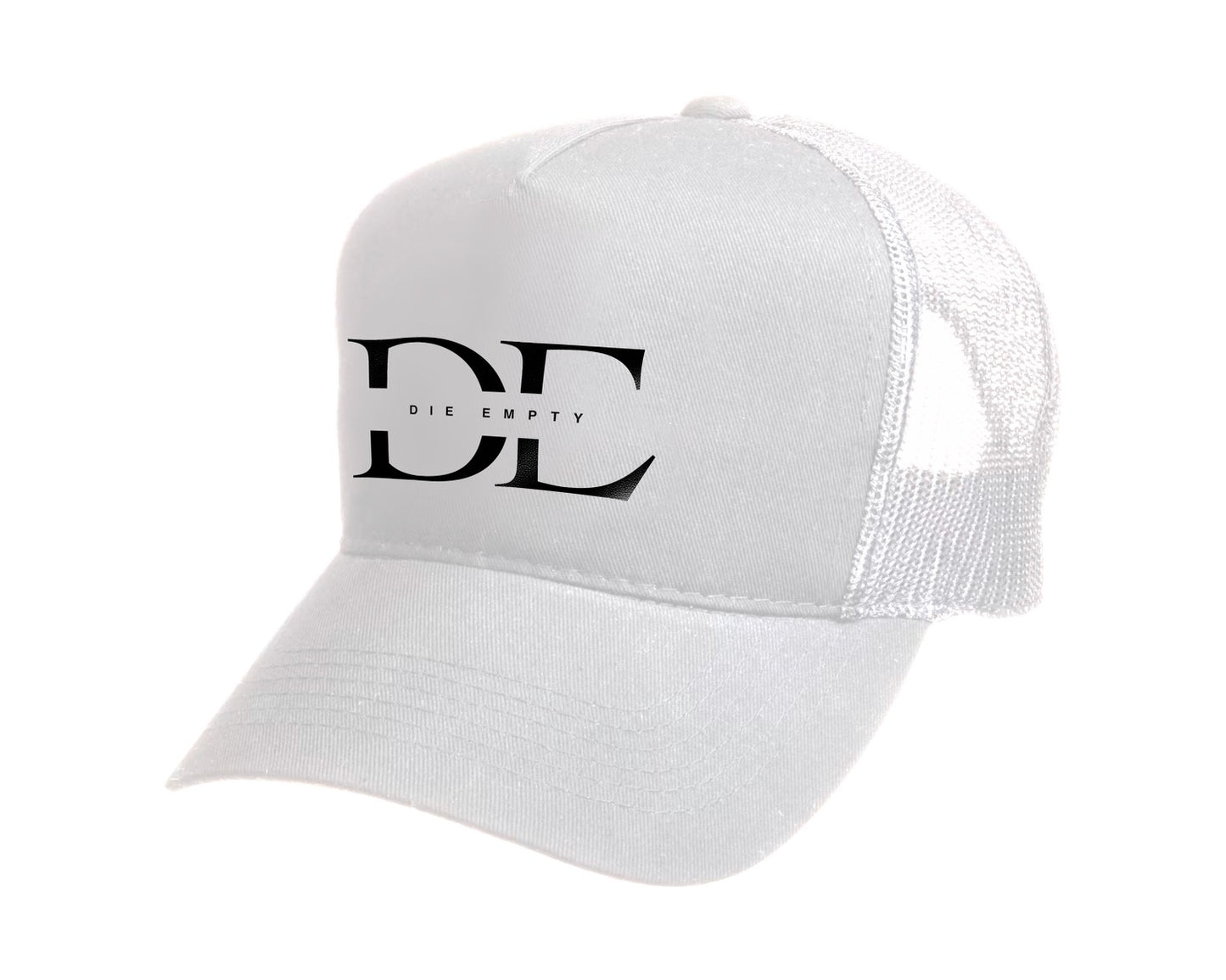 White Die Empty Hat with the logo in black - Revo1